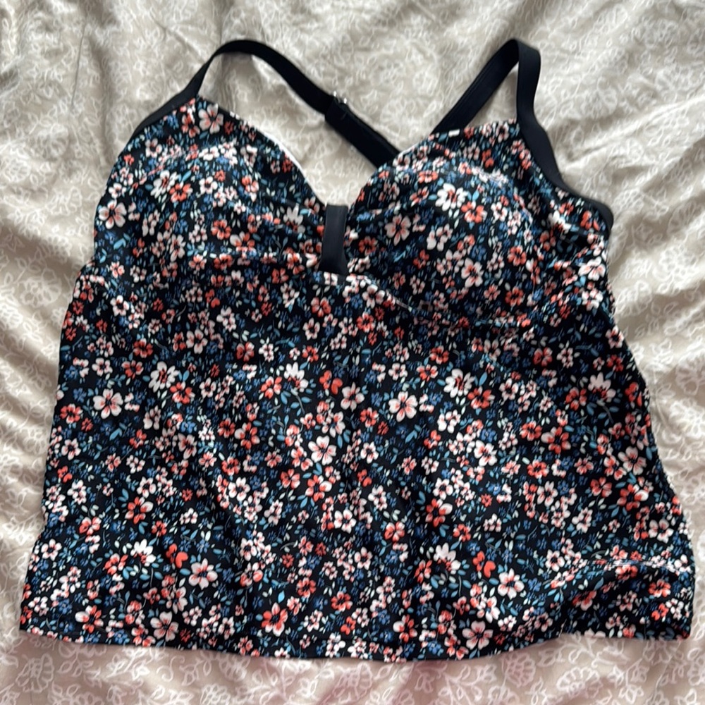 Floral Print Tankini Top